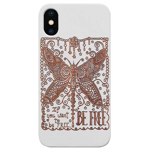 Be Free2 - Engraved Wood Phone Case