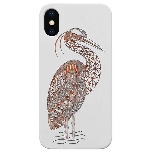 Bird Mandala - Engraved Wood Phone Case