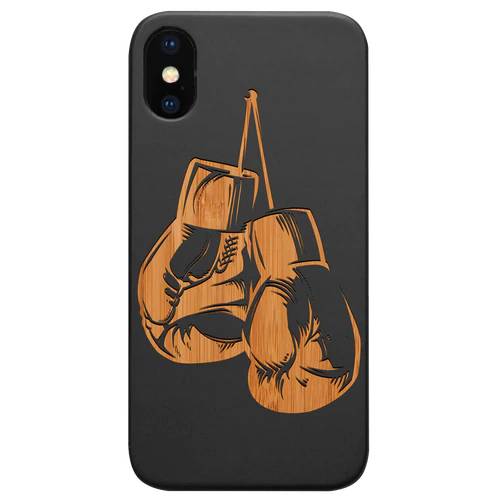 Boxing Gloves - Engraved Wood Phone Case