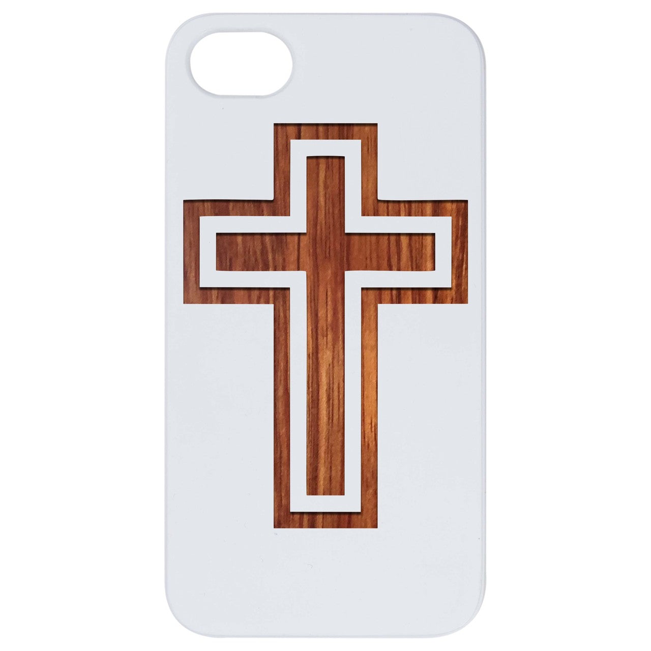 Cross 1 - Engraved Wood Phone Case