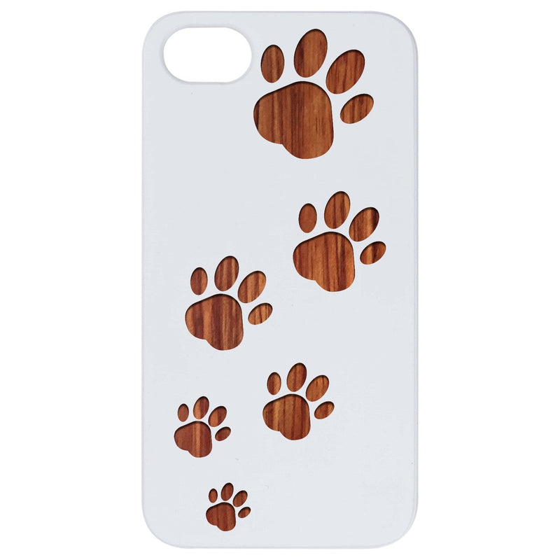 Dog Paws - Engraved Wood Phone Case