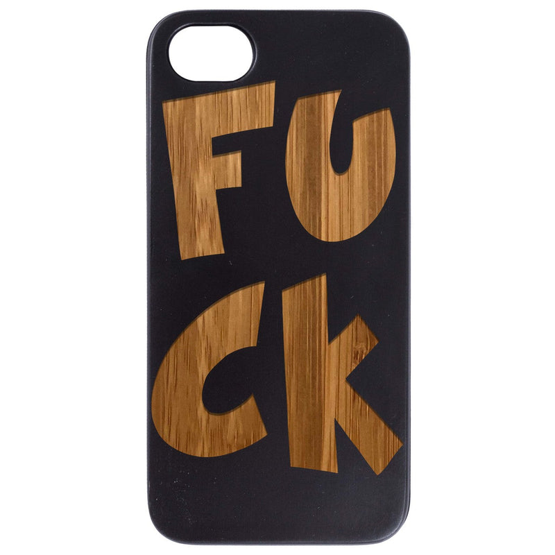 Fuck - Engraved Wood Phone Case