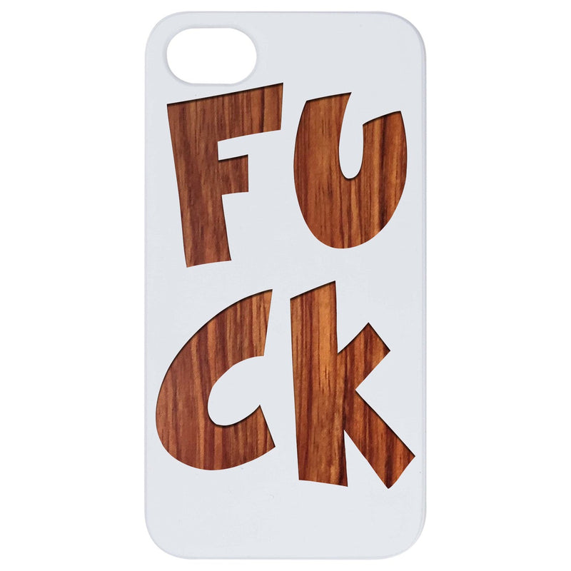 Fuck - Engraved Wood Phone Case