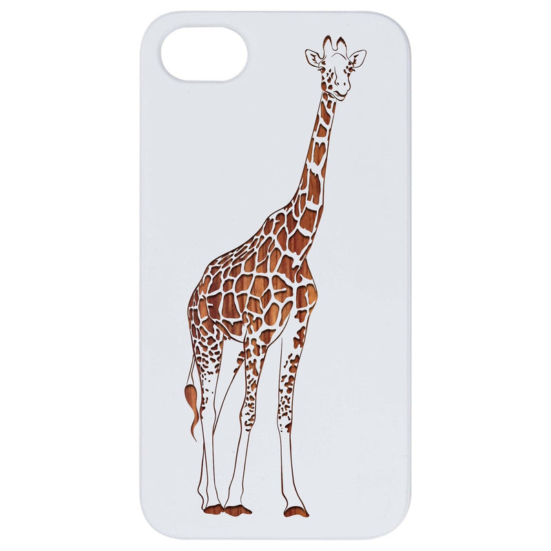 Giraffe - Engraved Wood Phone Case