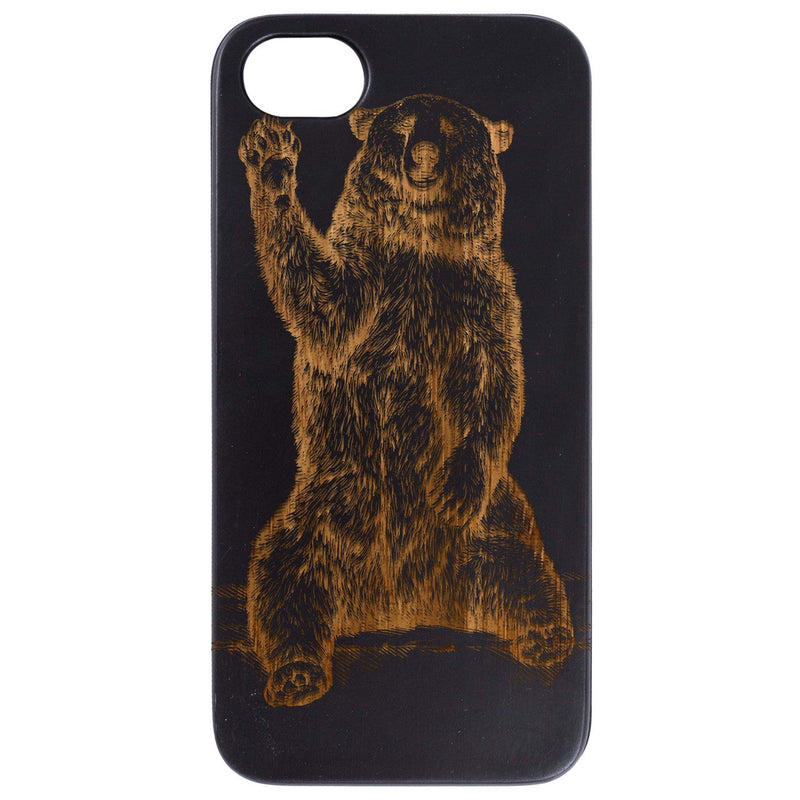 Grizzly Bear - Engraved Wood Phone Case