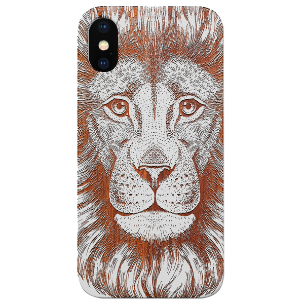 Great Lion - Engraved Wood Phone Case