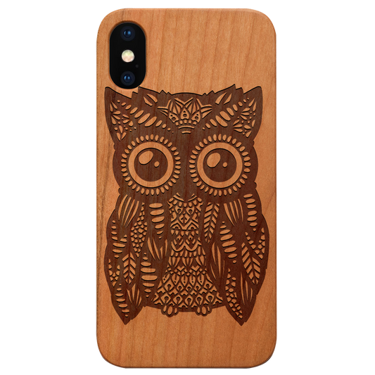 Great Owl - Engraved Wood Phone Case