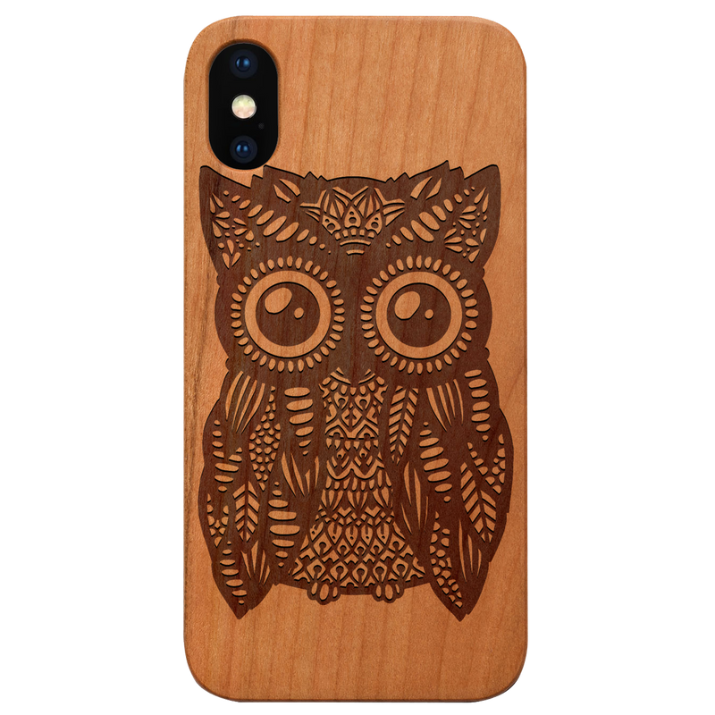 Great Owl - Engraved Wood Phone Case