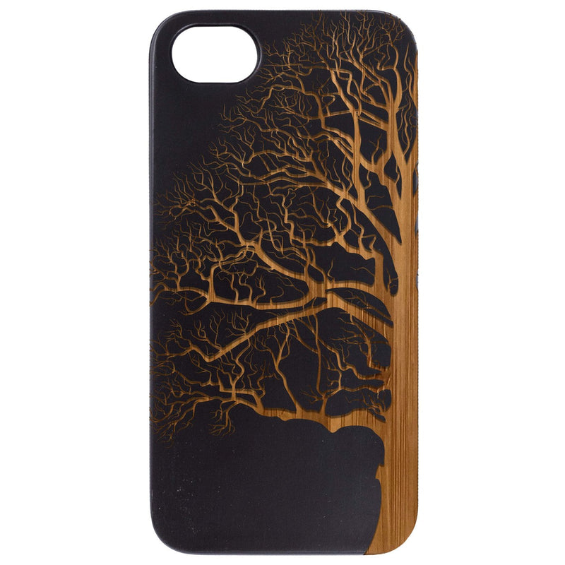 Half Tree - Engraved Wood Phone Case