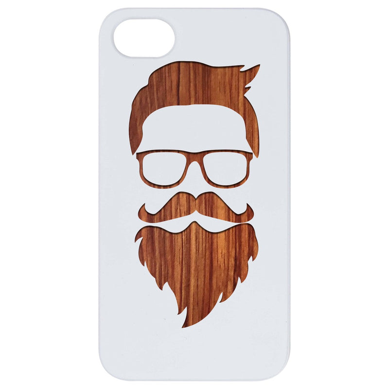 Hipster - Engraved Wood Phone Case