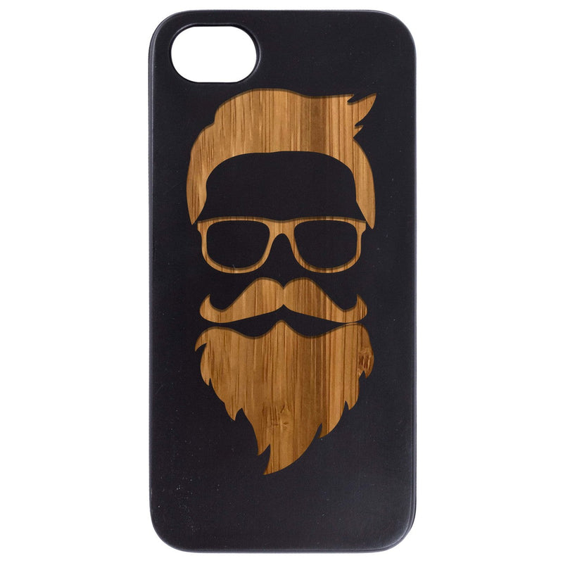 Hipster - Engraved Wood Phone Case