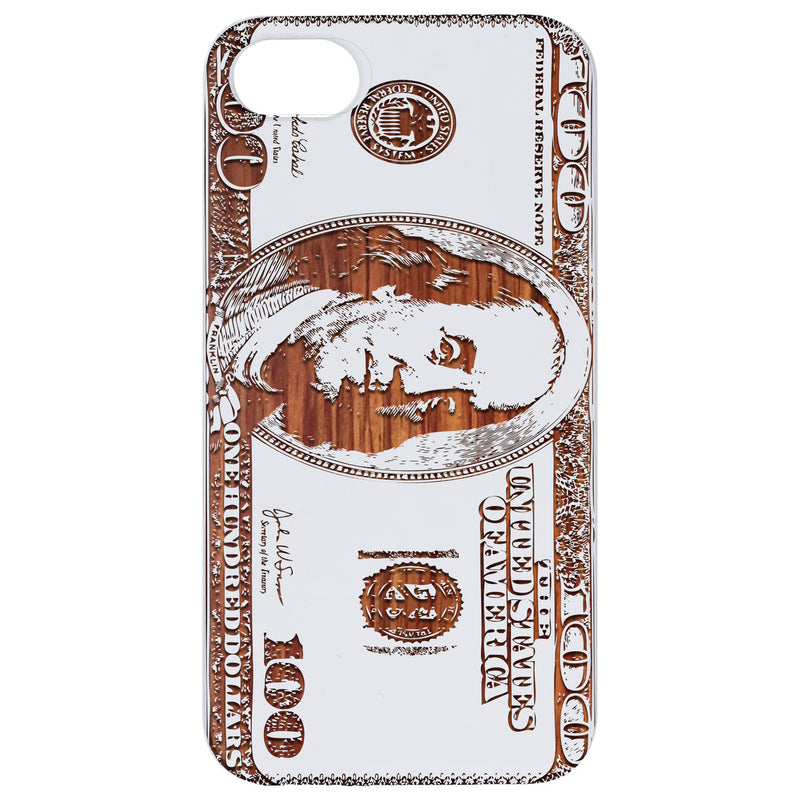 Hundred Dollar Bill - Engraved Wood Phone Case