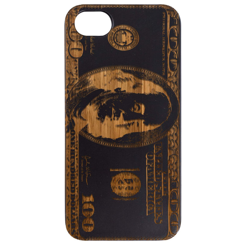 Hundred Dollar Bill - Engraved Wood Phone Case