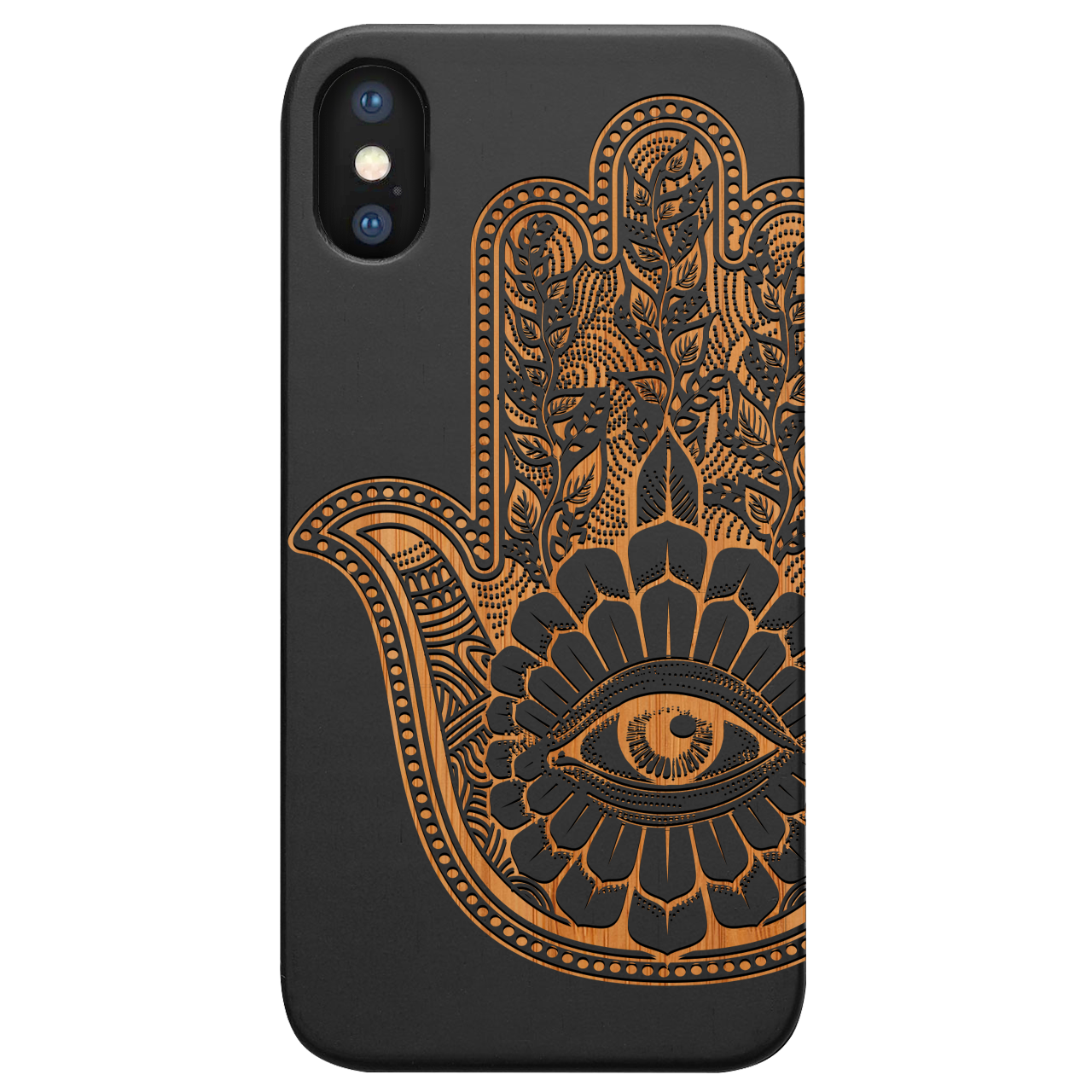 Hamsa 1 - Engraved Wood Phone Case