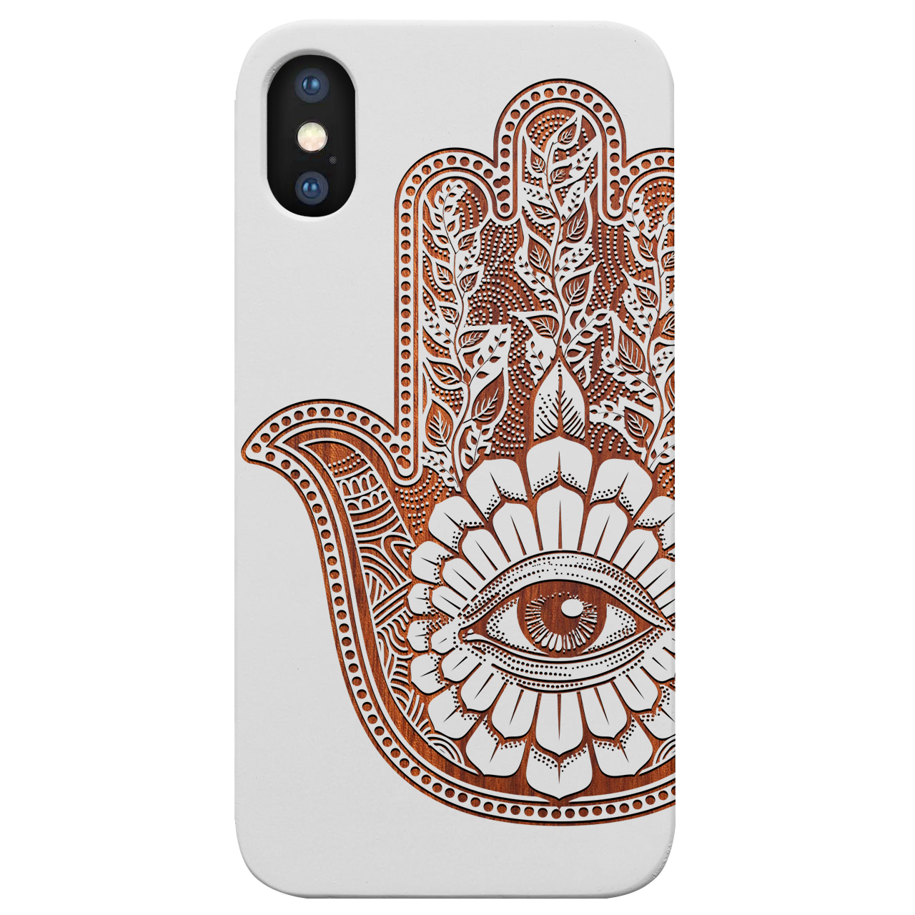 Hamsa 1 - Engraved Wood Phone Case