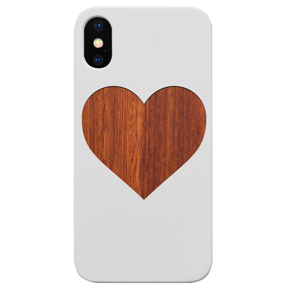 Heart Love Valentine Day- Engraved Wood Phone Case