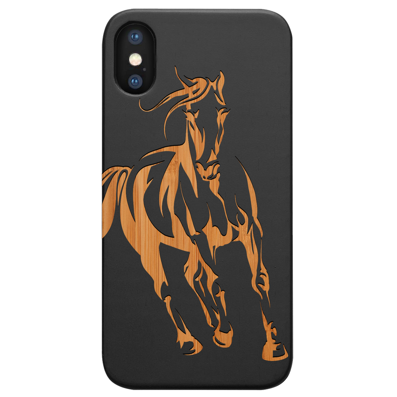 Horse 1 - Engraved Wood Phone Case