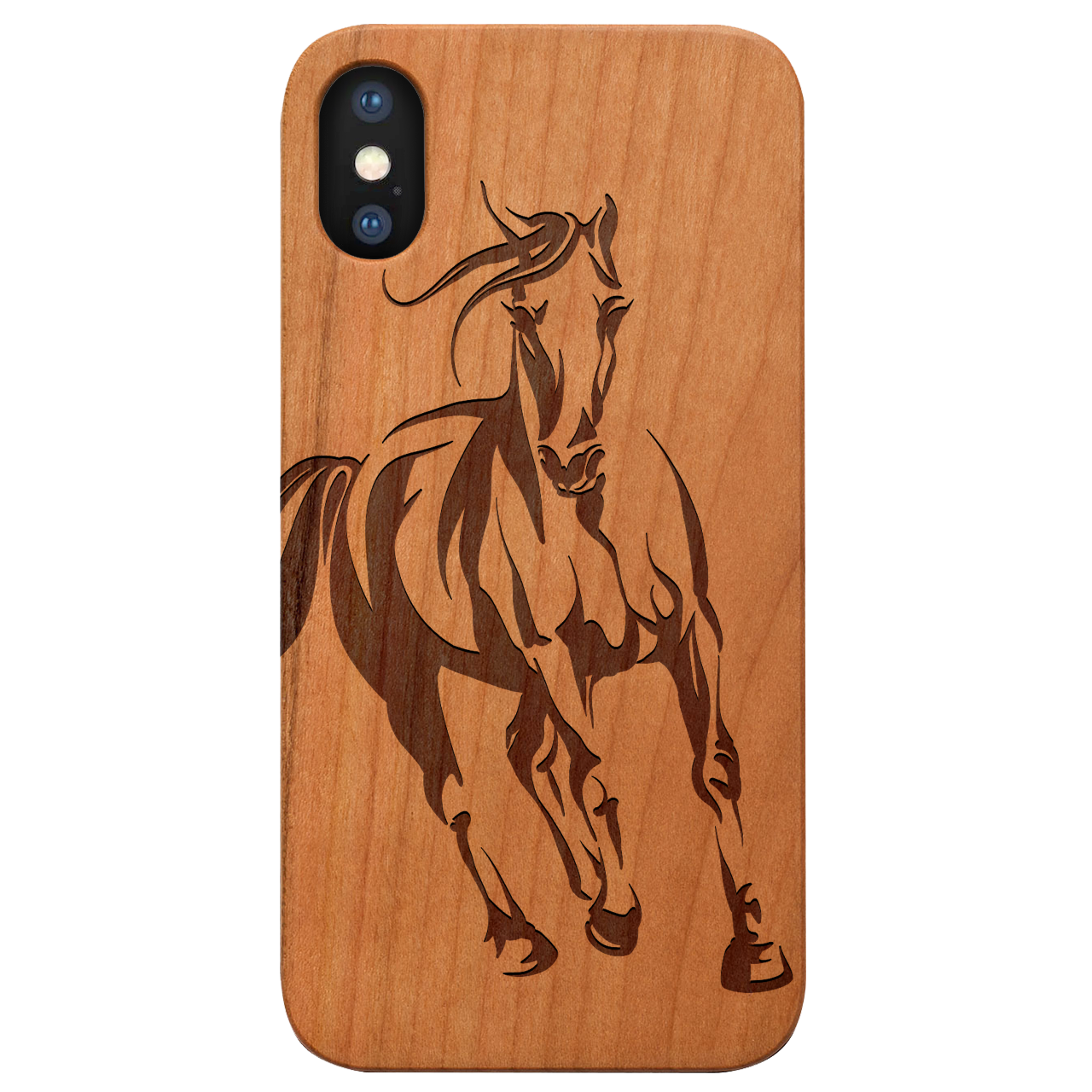 Horse 1 - Engraved Wood Phone Case