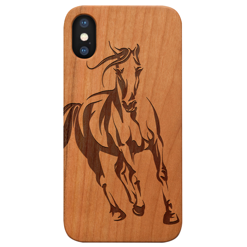 Horse 1 - Engraved Wood Phone Case
