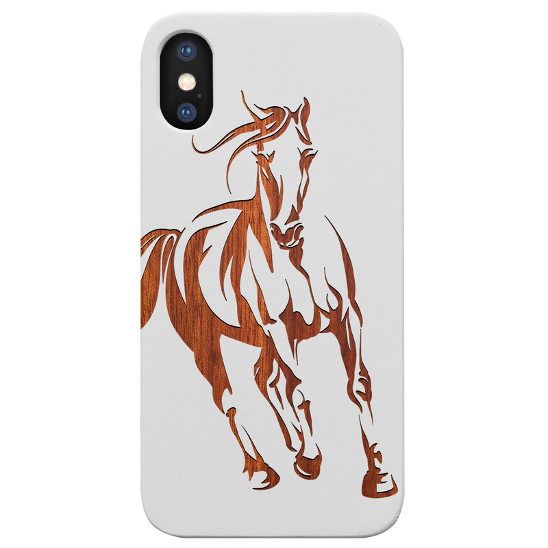Horse 1 - Engraved Wood Phone Case