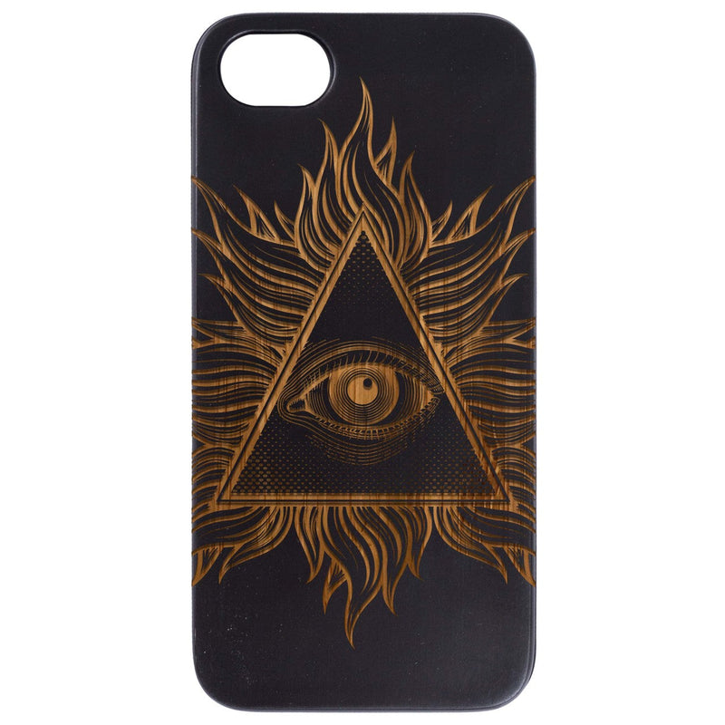 Illuminati - Engraved Wood Phone Case