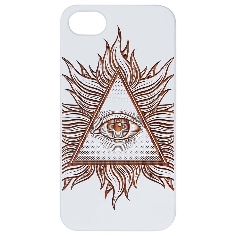 Illuminati - Engraved Wood Phone Case