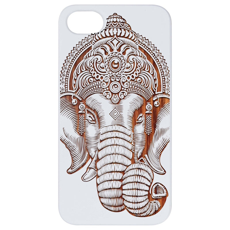 Indian Elephant - Engraved Wood Phone Case