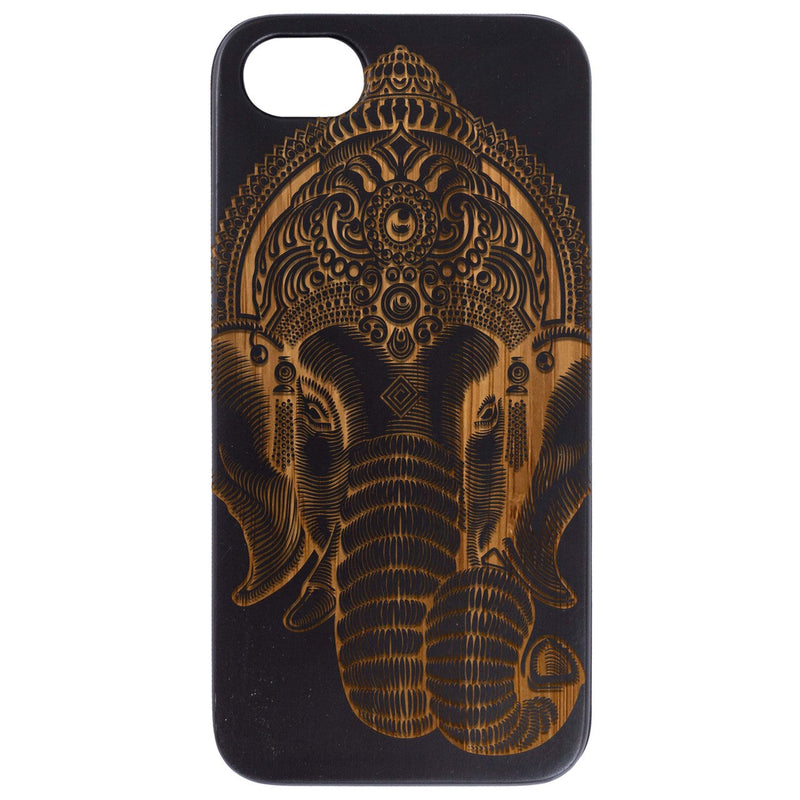 Indian Elephant - Engraved Wood Phone Case