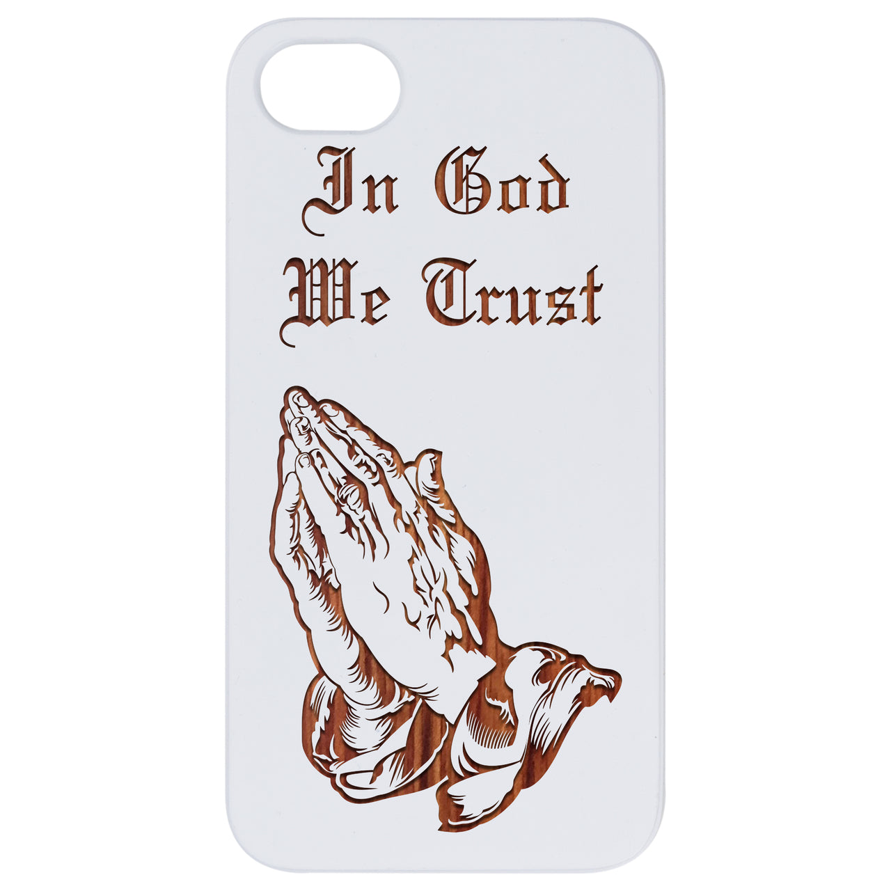 In God We Trust - Engraved Wood Phone Case