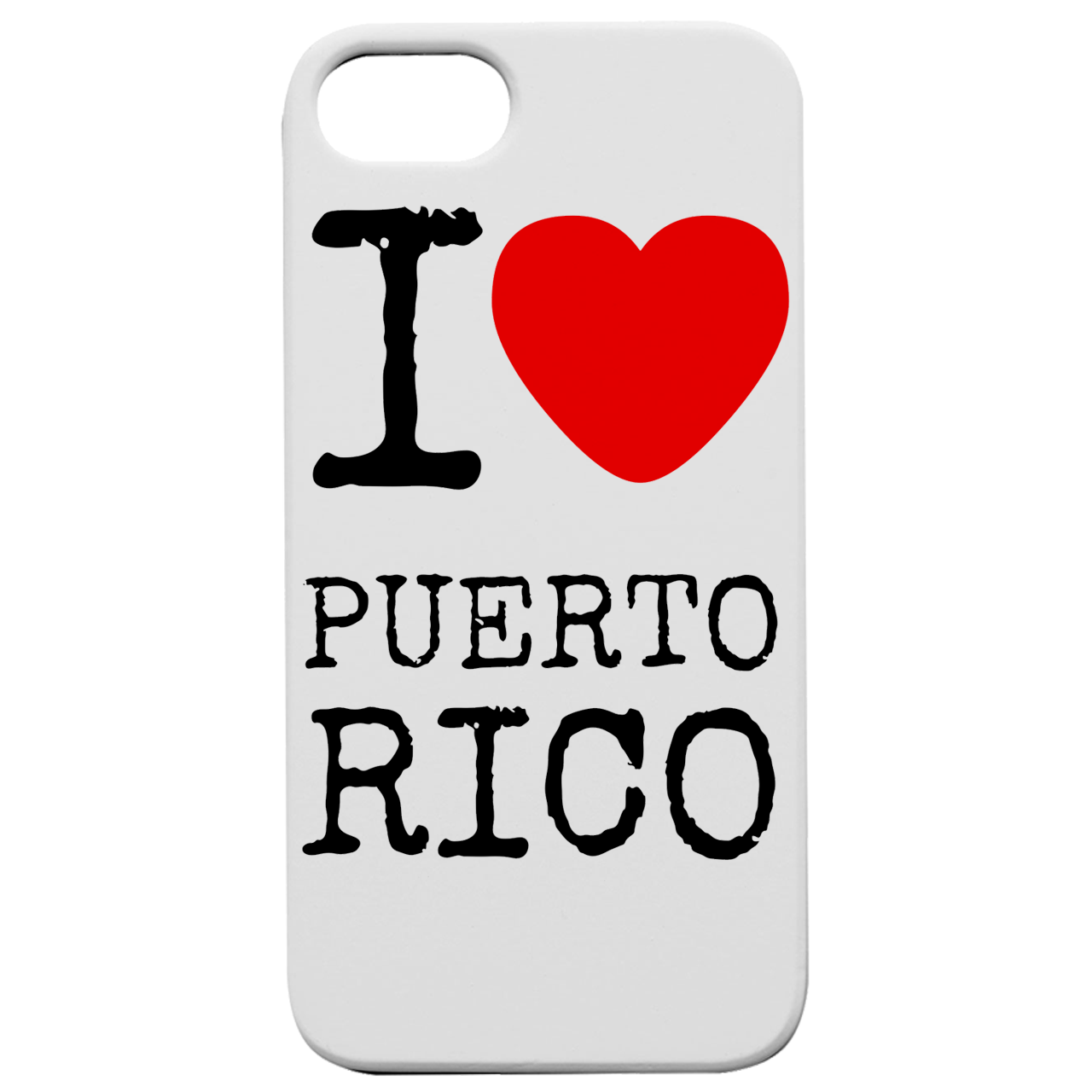I Love Puerto Rico - UV Color Printed Wood Phone Case