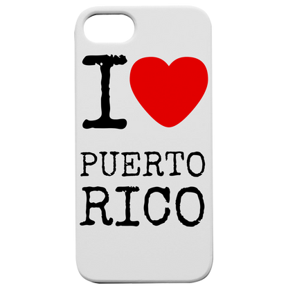 I Love Puerto Rico - UV Color Printed Wood Phone Case