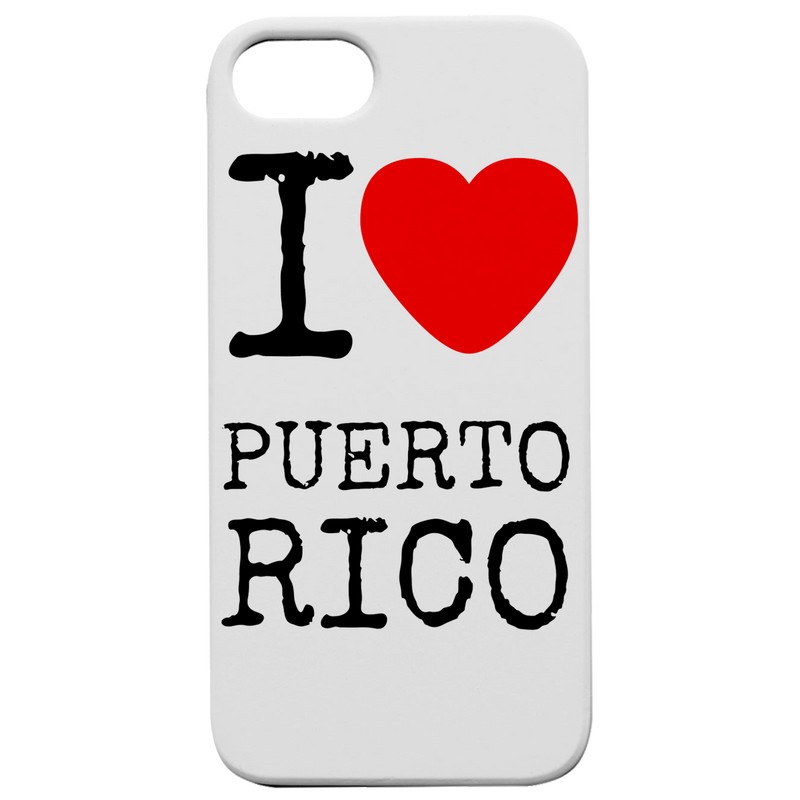 I Love Puerto Rico - UV Color Printed Wood Phone Case