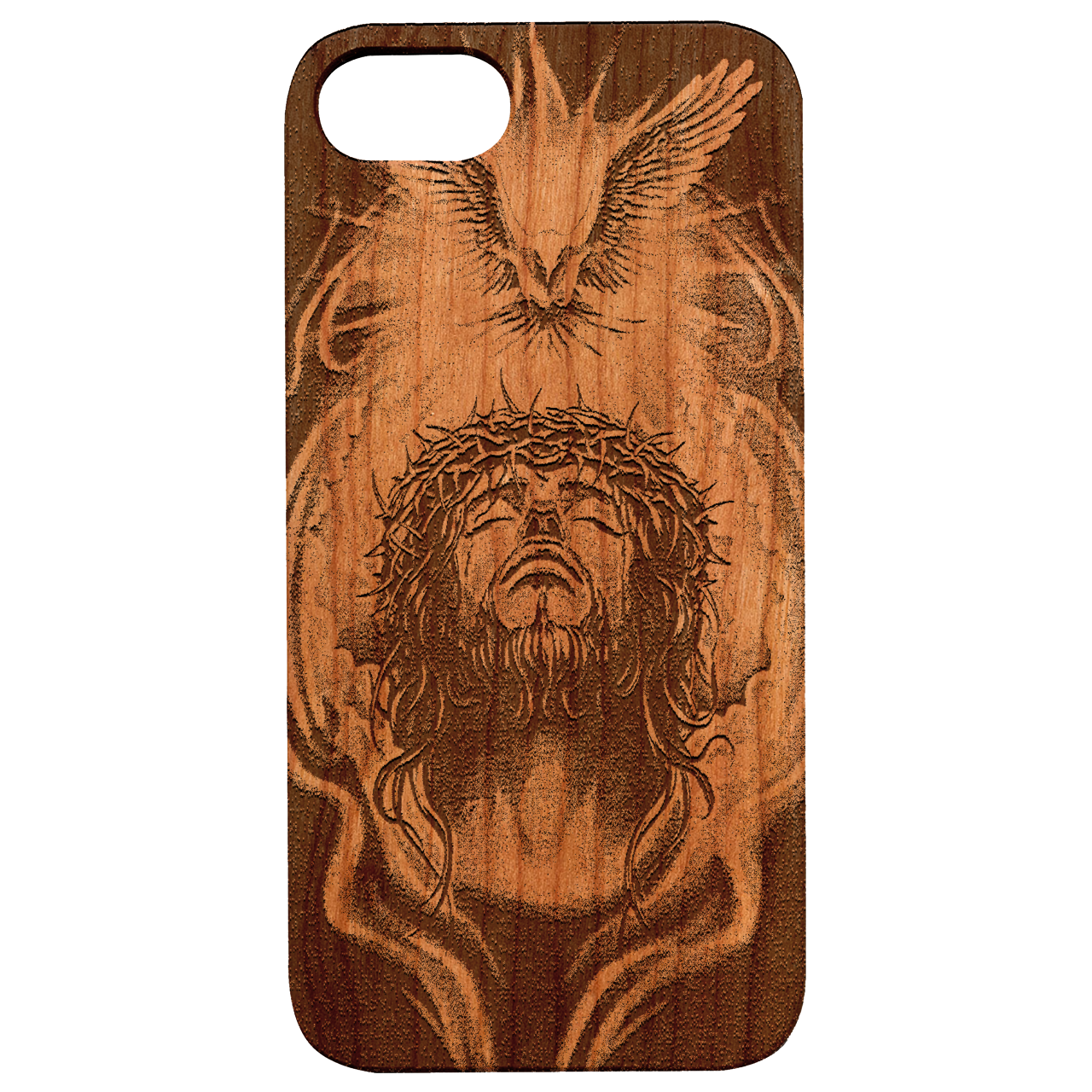 Jesus Crown - Engraved Wood Phone Case