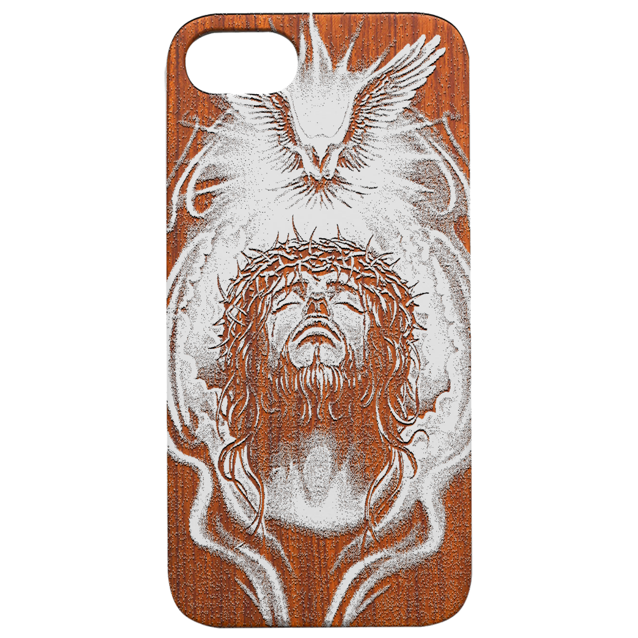 Jesus Crown - Engraved Wood Phone Case