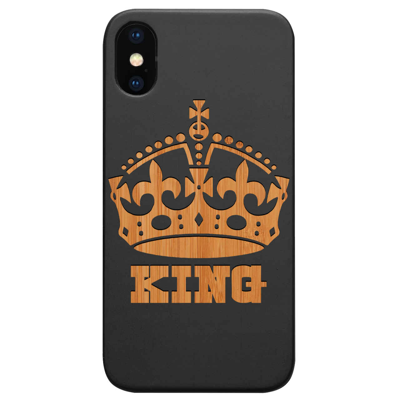 King - Engraved Wood Phone Case