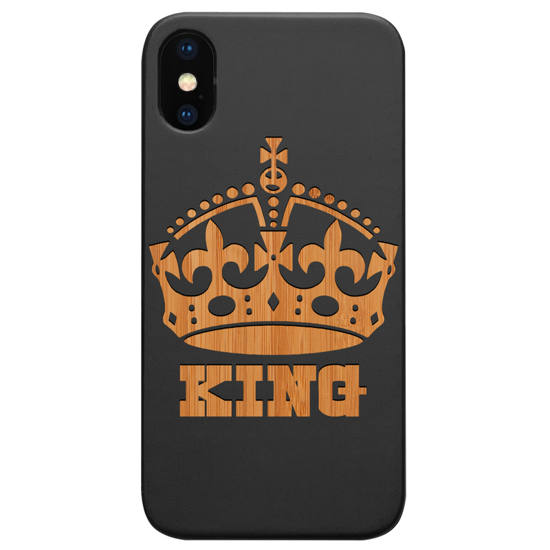 King - Engraved Wood Phone Case