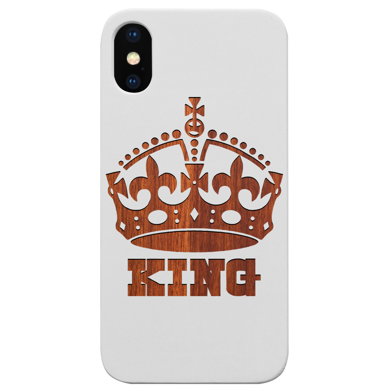 King - Engraved Wood Phone Case