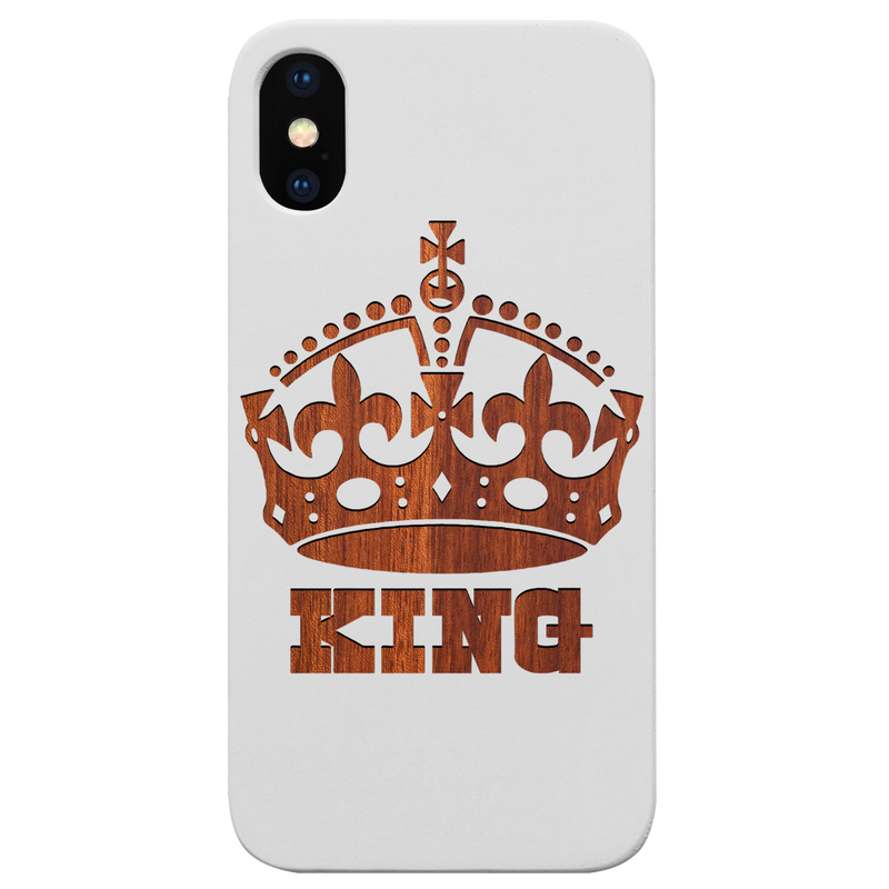 King - Engraved Wood Phone Case