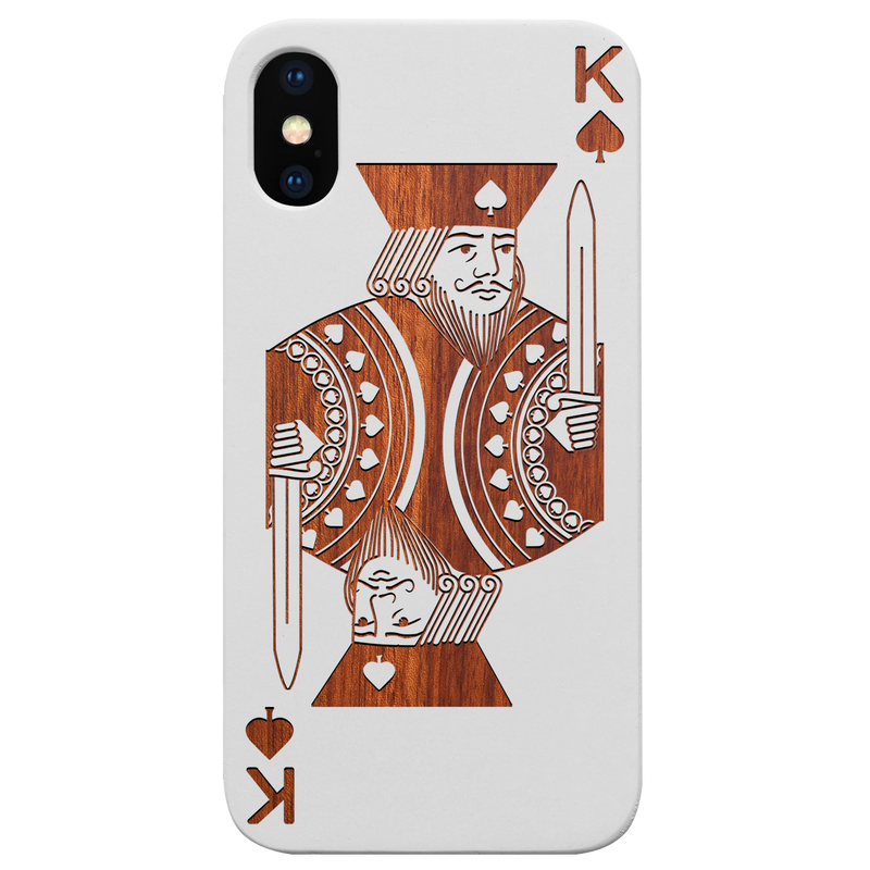 King of Spades - Engraved Wood Phone Case