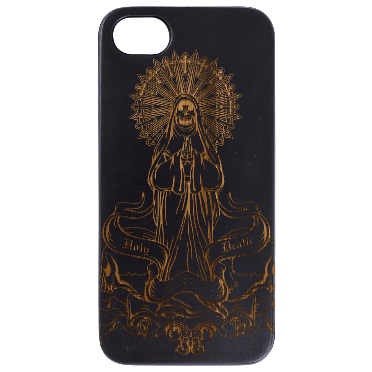 La Santa Muerte 1 - Engraved Wood Phone Case