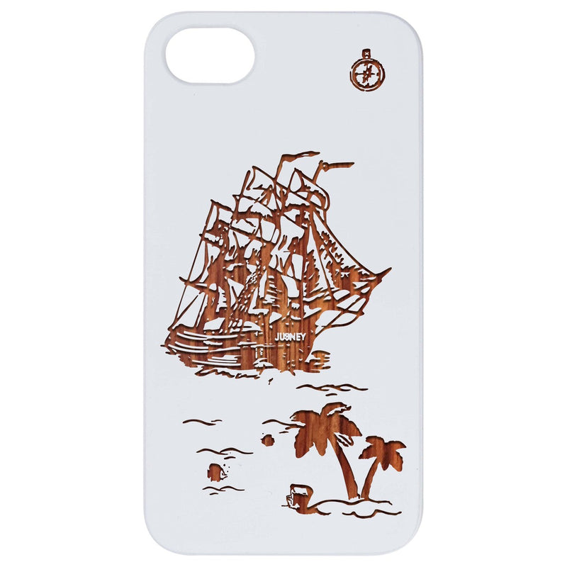 Lost Is Land - Engraved Wood Phone Case