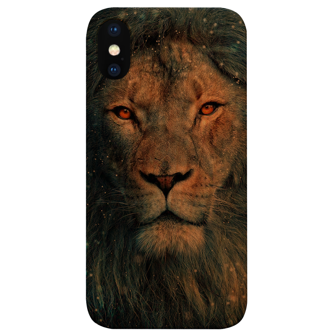 Lion Face Snow - UV Color Printed Wood Phone Case