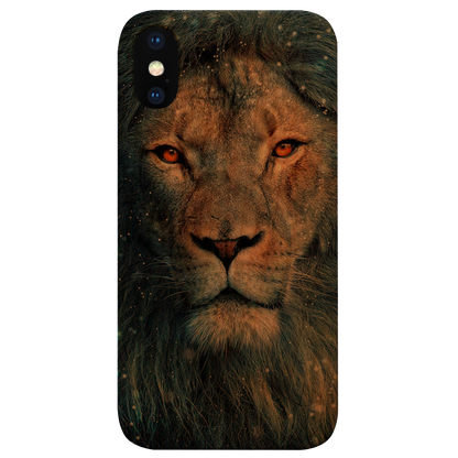 Lion Face Snow - UV Color Printed Wood Phone Case