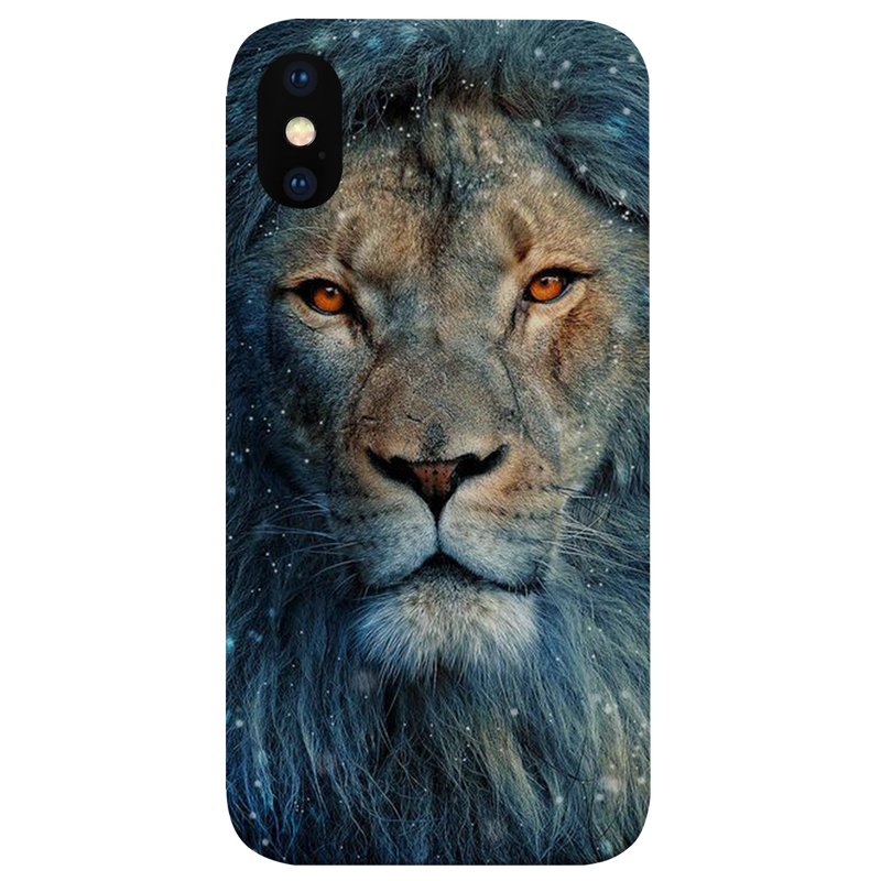 Lion Face Snow - UV Color Printed Wood Phone Case
