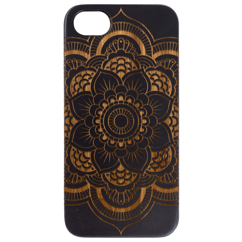 Mandala 2 - Engraved Wood Phone Case