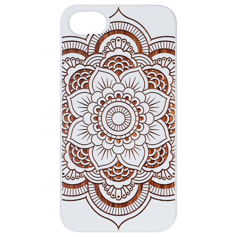 Mandala 2 - Engraved Wood Phone Case