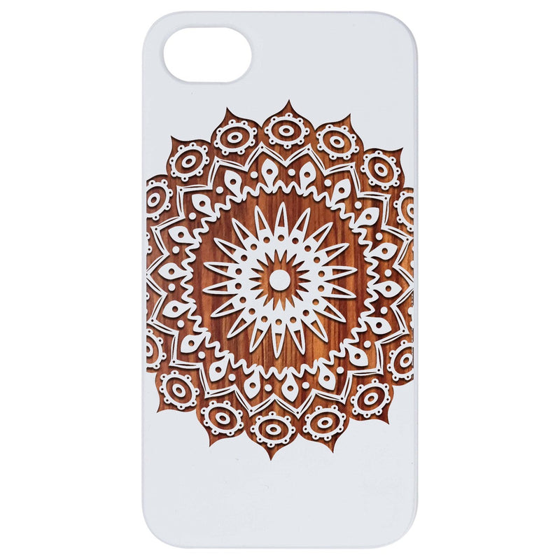 Mandala - Engraved Wood Phone Case