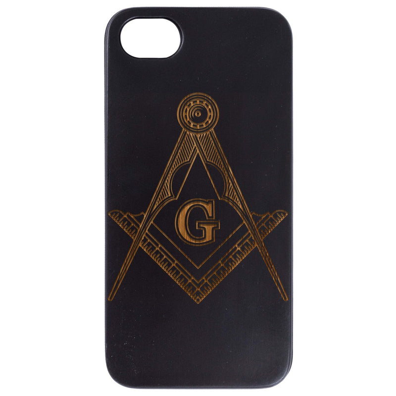 Masonic Emblem - Engraved Wood Phone Case