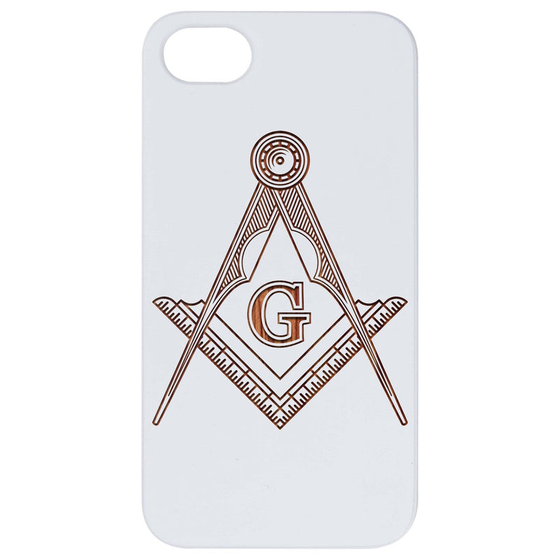 Masonic Emblem - Engraved Wood Phone Case