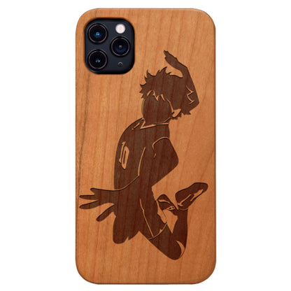 Haikyuu Hinata Minimalist - Engraved Wood Phone Case